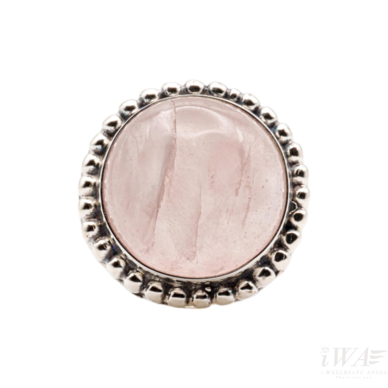 Rose Quartz gemstone ring in Sterling Silver