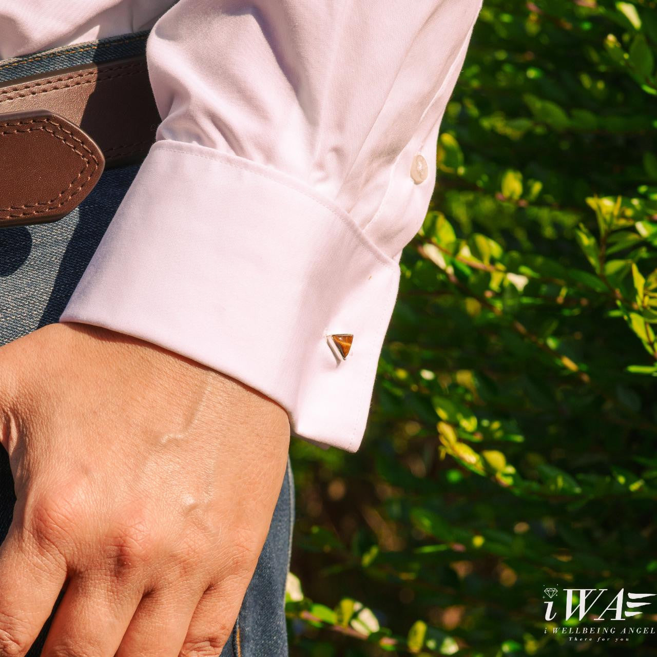 Tiger Eye Triangulus Cufflinks Silver Jewellery