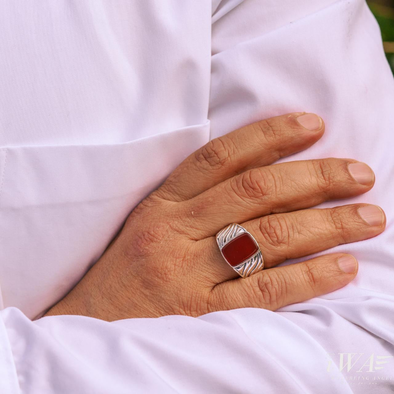 Carnelian Dunes Ring Ring Silver Jewellery