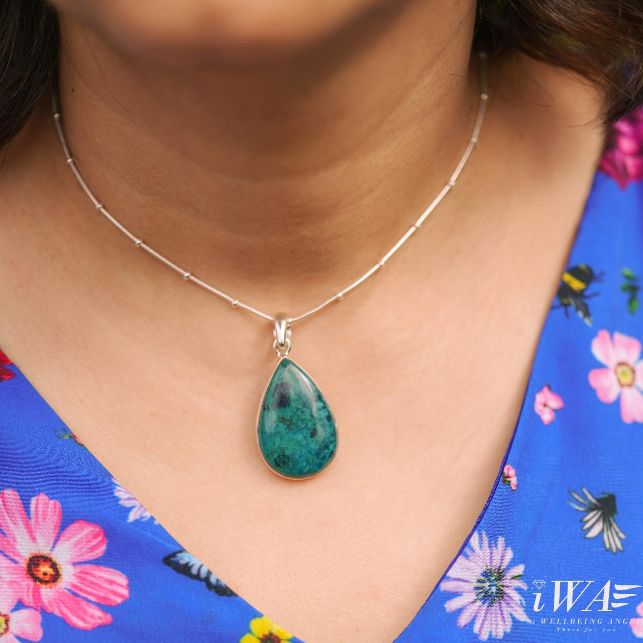 Chrysocolla Pendant Silver Jewellery
