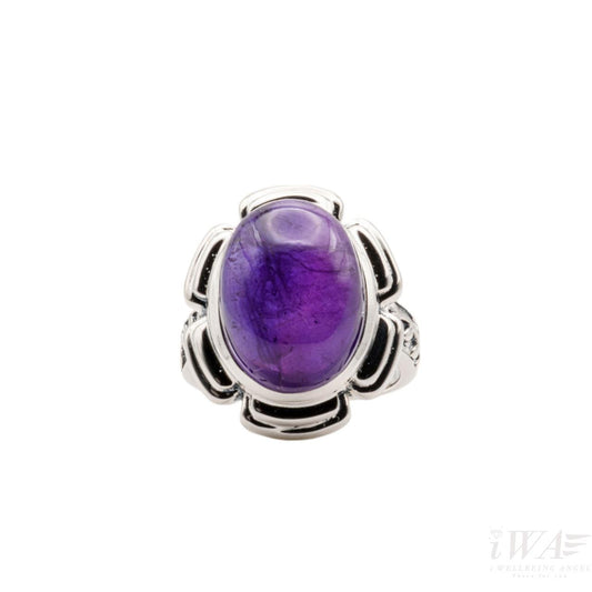 Amethyst Floreo Ring Silver Jewellery
