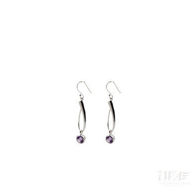 Amethyst Harmony hook gemstone earring