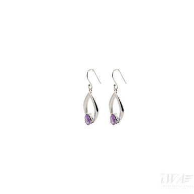 Amethyst Lumiere gemstone earring