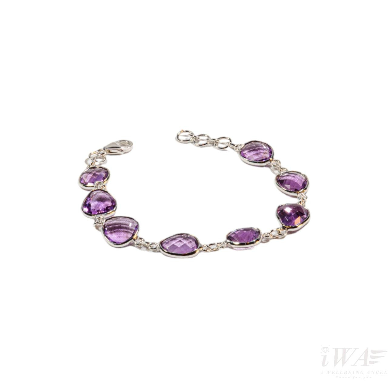 925 Sterling Silver Bracelet with Amethyst