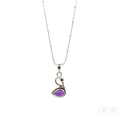 Amethyst Swan pendant