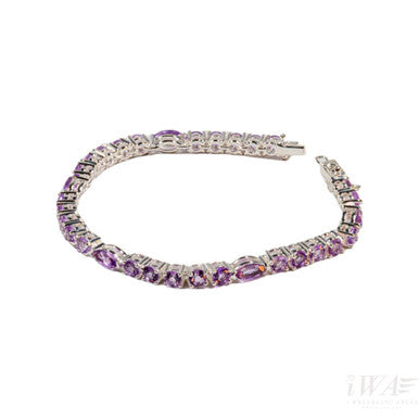 Amethyst Tennis gemstone bracelet