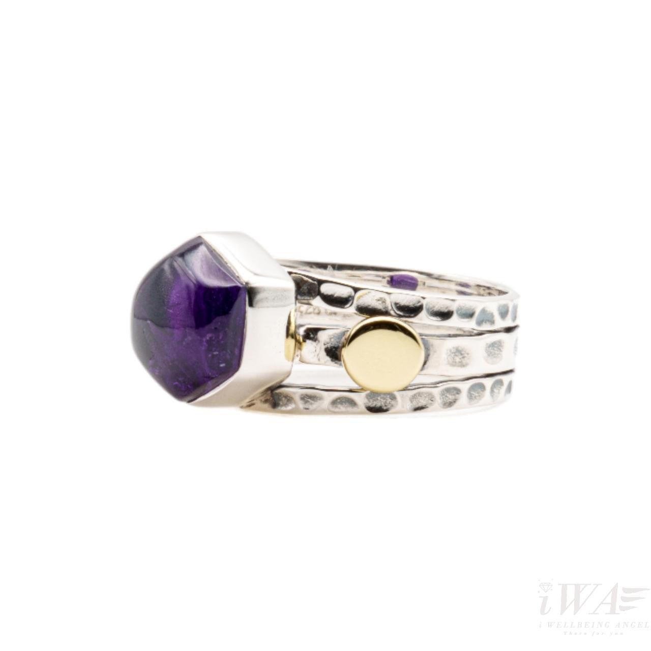 Amethyst Tribus Ring Silver Jewellery