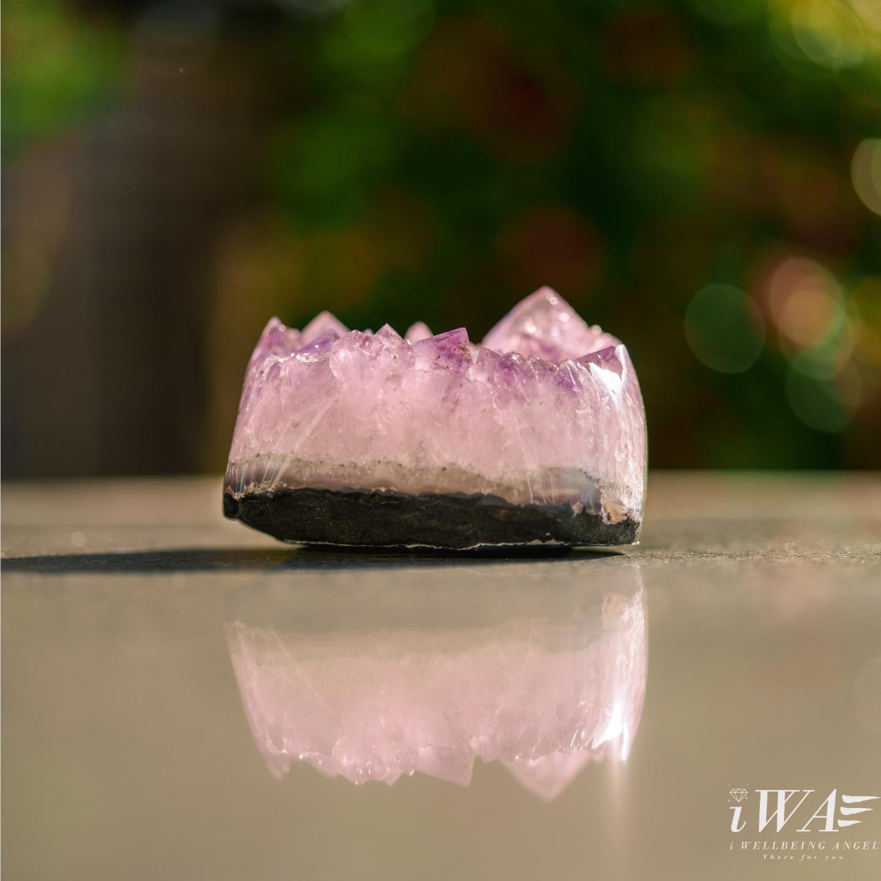 Polished Amethyst Candle holder for home or office space
