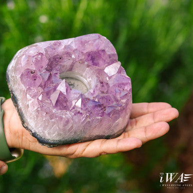 Amethyst Candle Holder