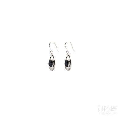 Black Onyx Delight hook gemstone earring