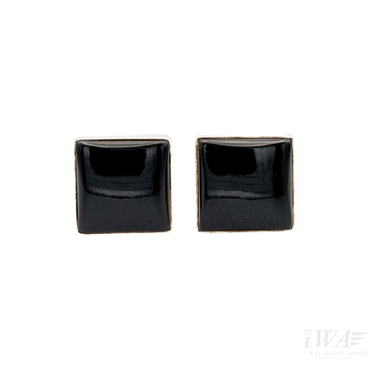 Black Onyx Quadrata Cufflinks front