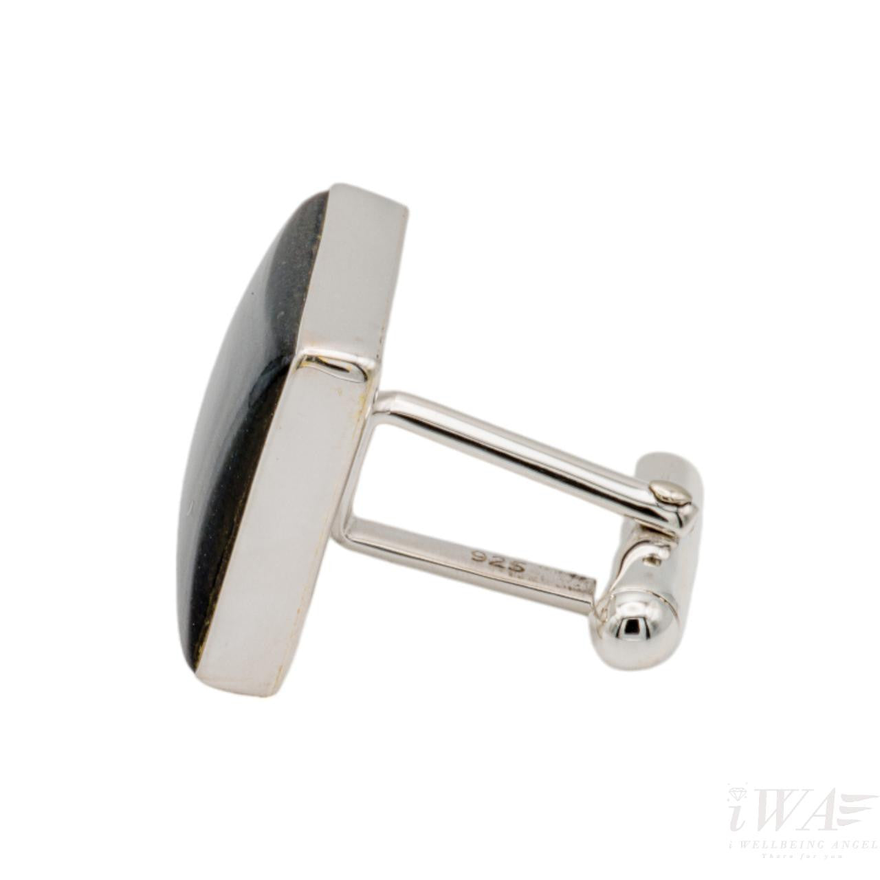 Black Onyx Quadrata Cufflinks side