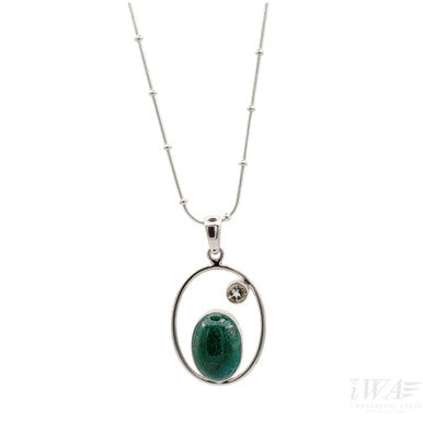 Chrysocolla with Green Amethyst Satellite pendant