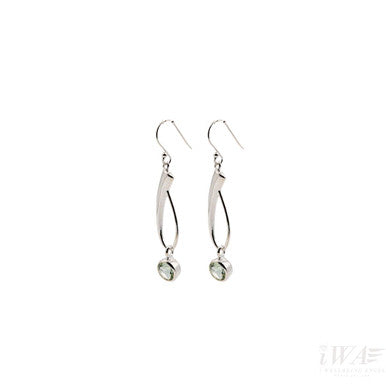 Green Amethyst Harmony gemstone hook earring
