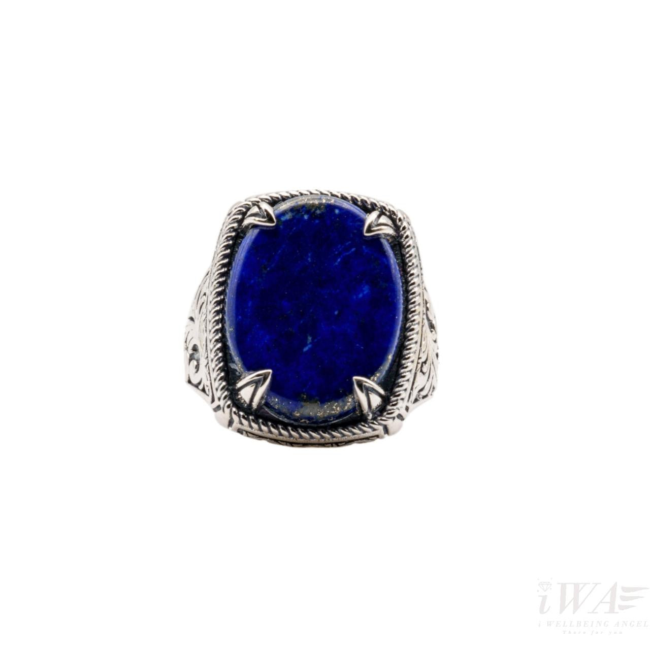 Lapis Lazuli Feuilles Ring Silver Jewellery