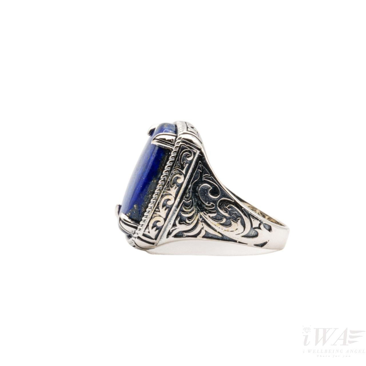 Lapis Lazuli Feuilles Ring Silver Jewellery