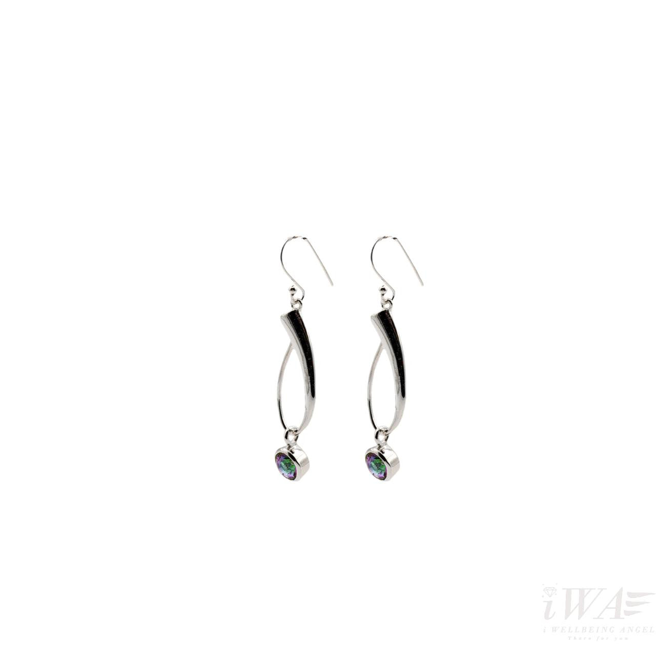 Mystic Quartz Harmony Hook Earring Silver Jewellery
