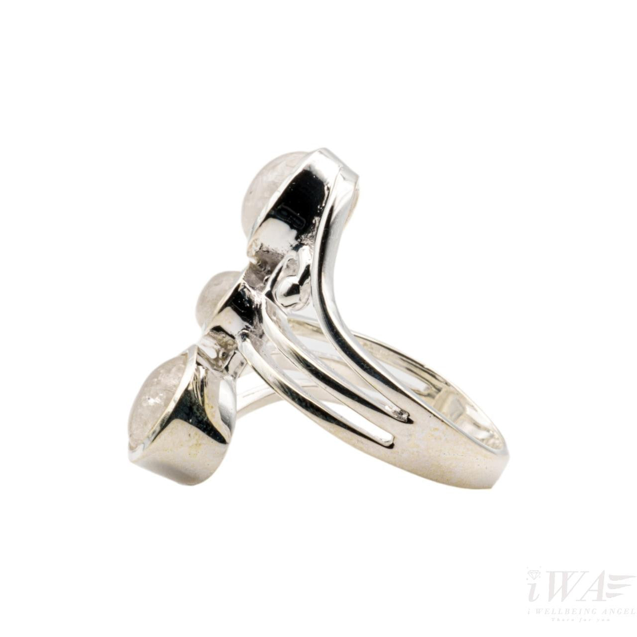 Rainbow Moonstone Music Ring Silver Jewellery