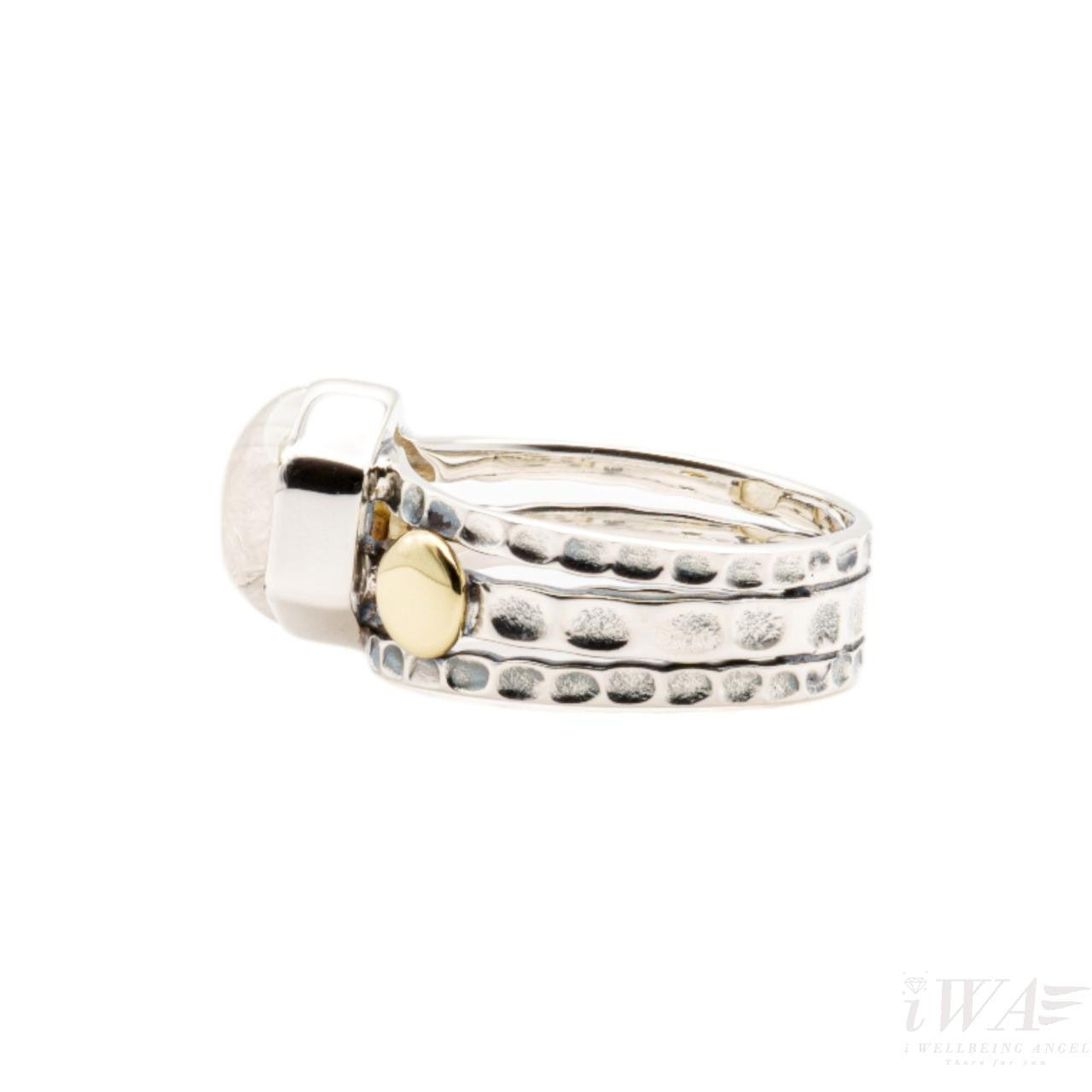 Rainbow Moonstone Tribus Ring Silver Jewellery