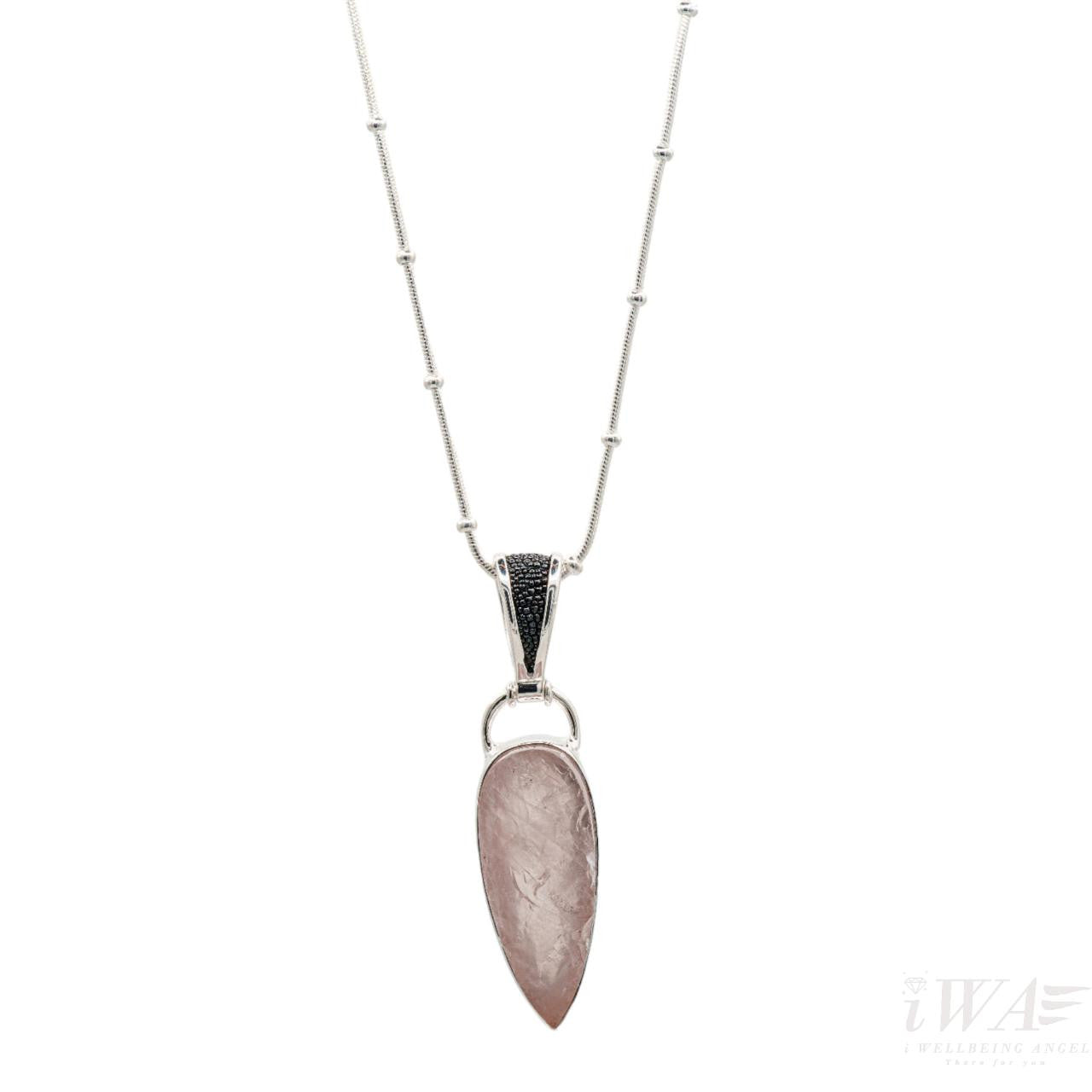 Rose Quartz gemstone Drop pendant