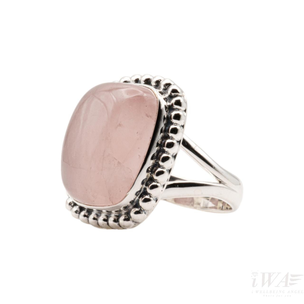Rose Quartz Mélanger Ring Silver Jewellery