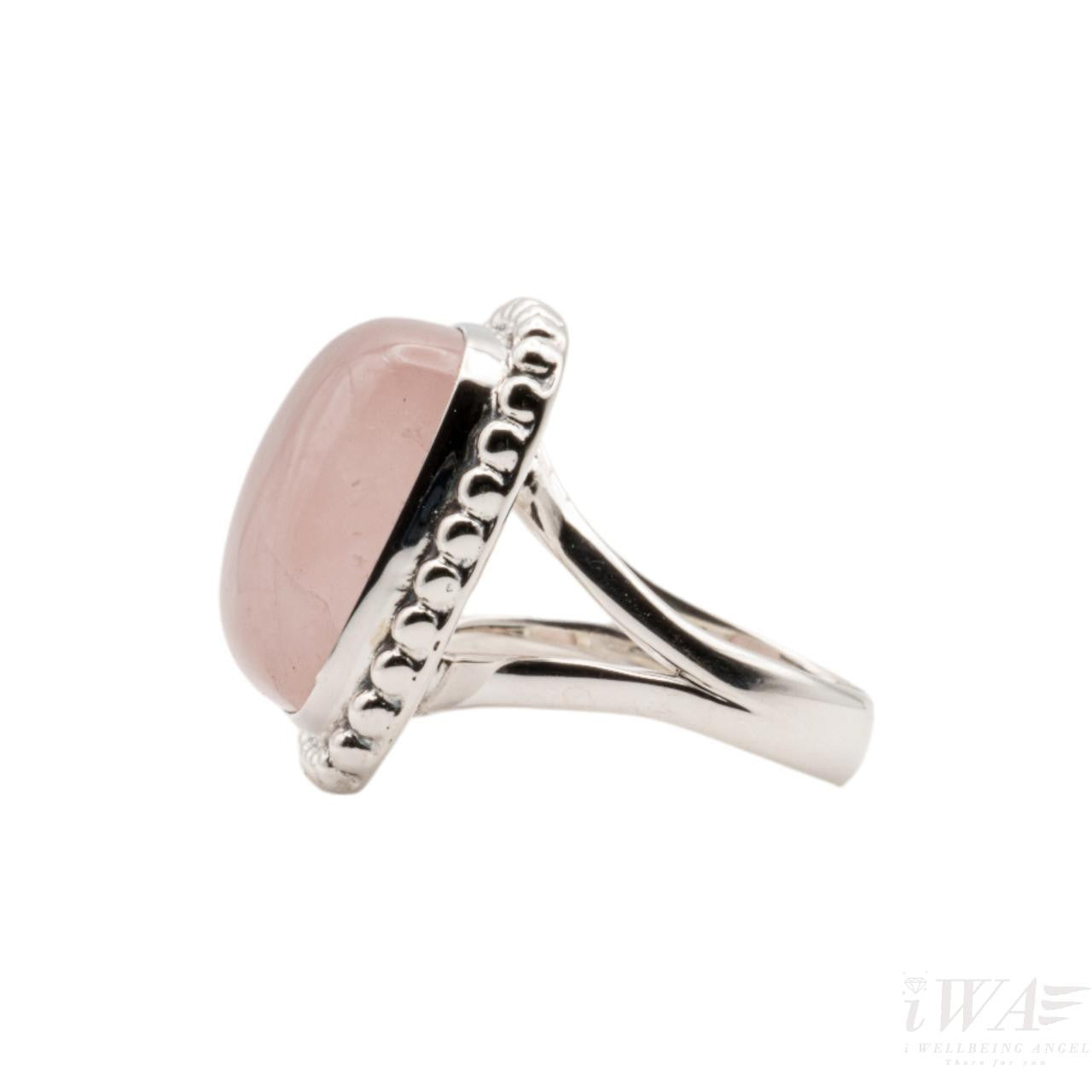 Rose Quartz Mélanger Ring Silver Jewellery