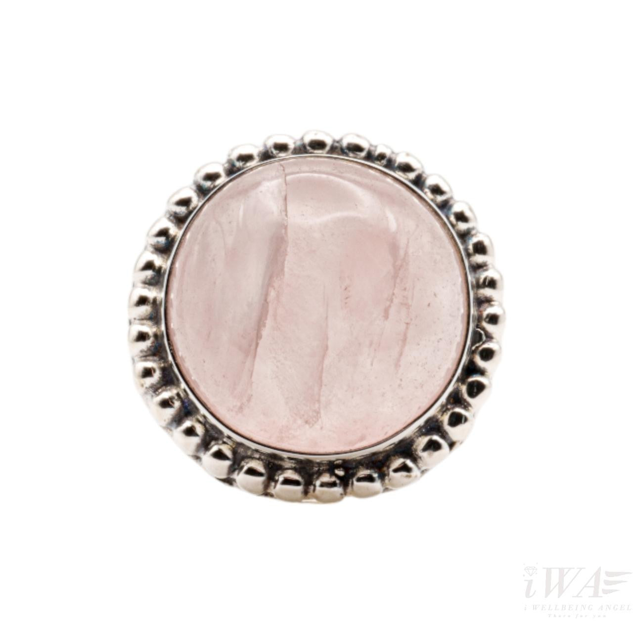 Rose Quartz Mélanger Ring Silver Jewellery
