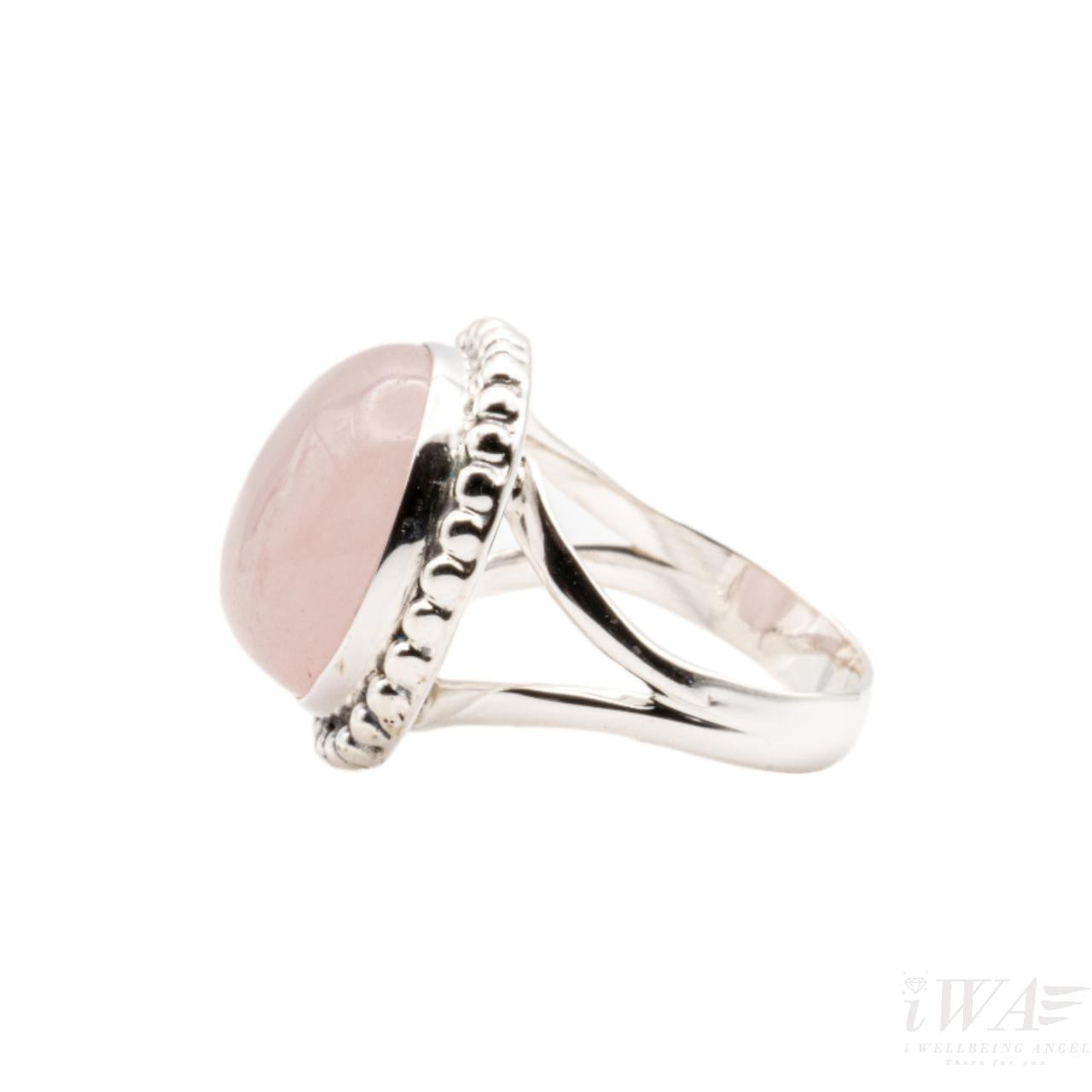 Rose Quartz Mélanger Ring Silver Jewellery