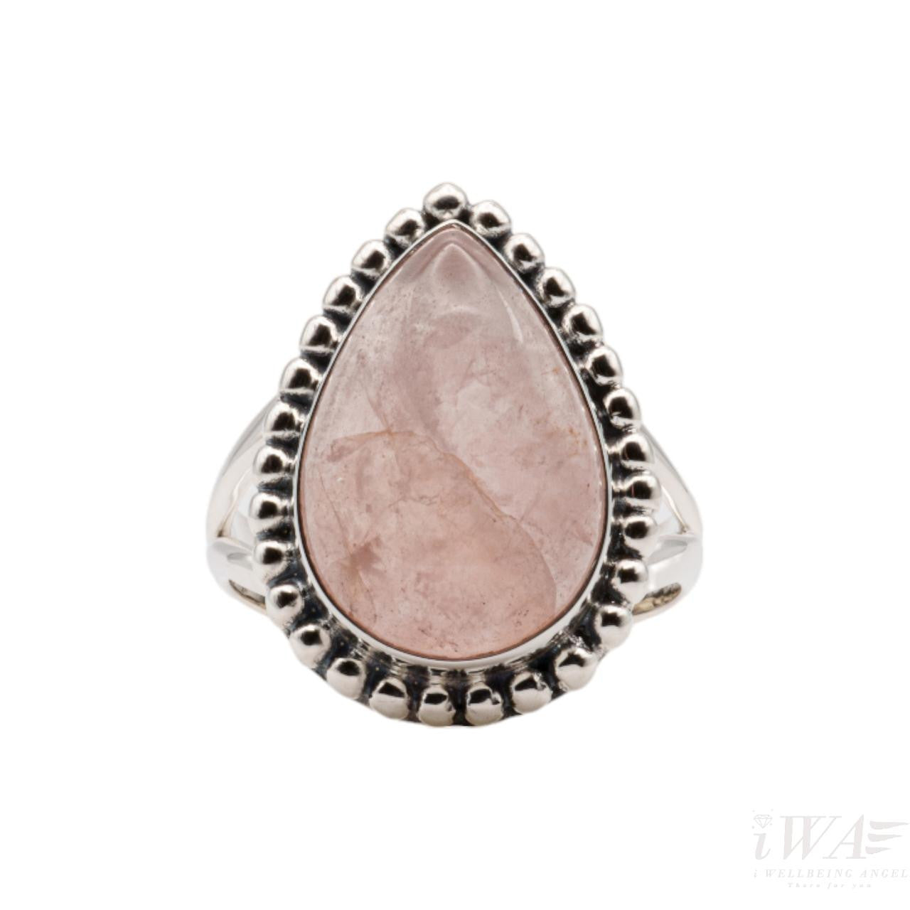 Rose Quartz Mélanger Ring Silver Jewellery