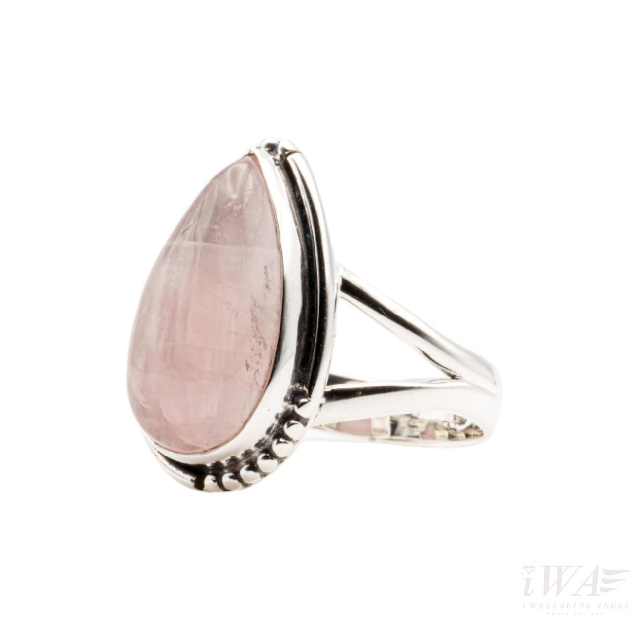 Rose Quartz Mélanger Ring Silver Jewellery