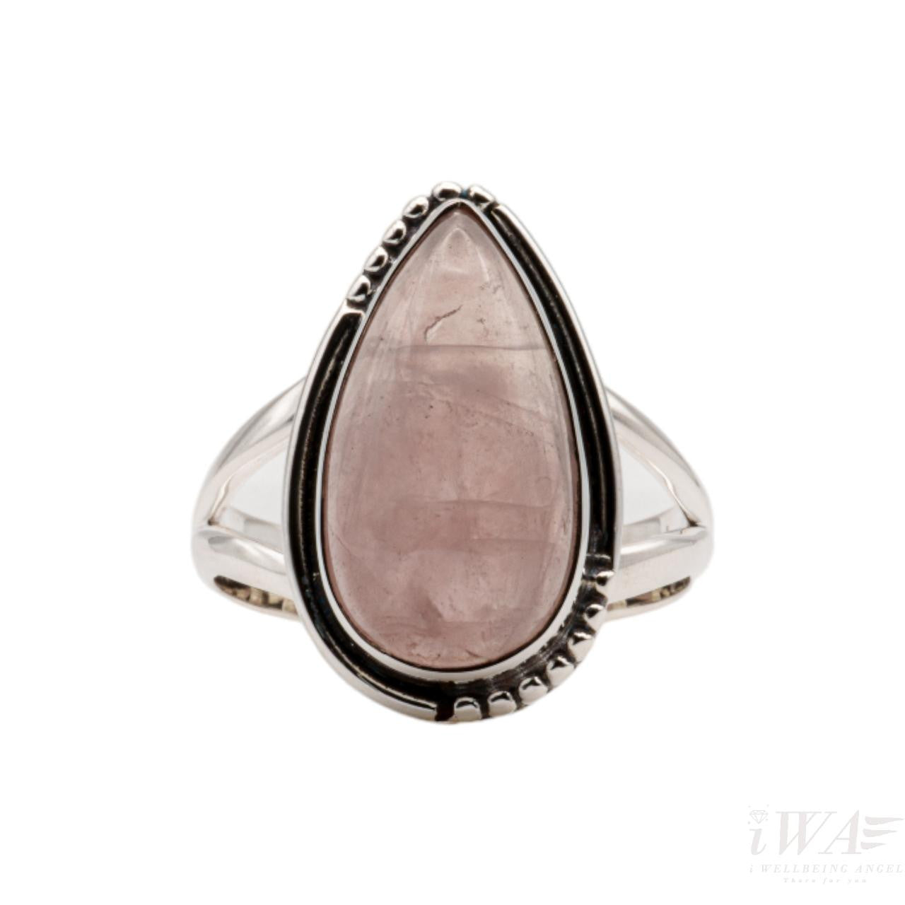Rose Quartz Mélanger Ring Silver Jewellery