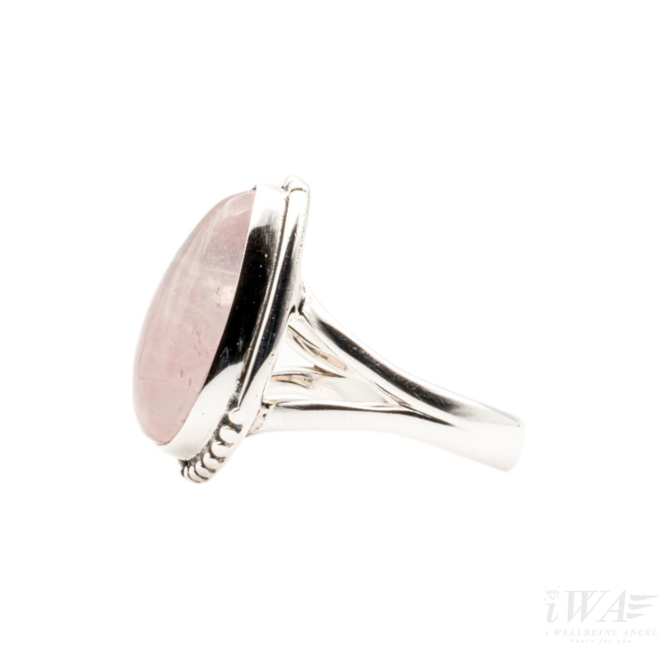 Rose Quartz Mélanger Ring Silver Jewellery