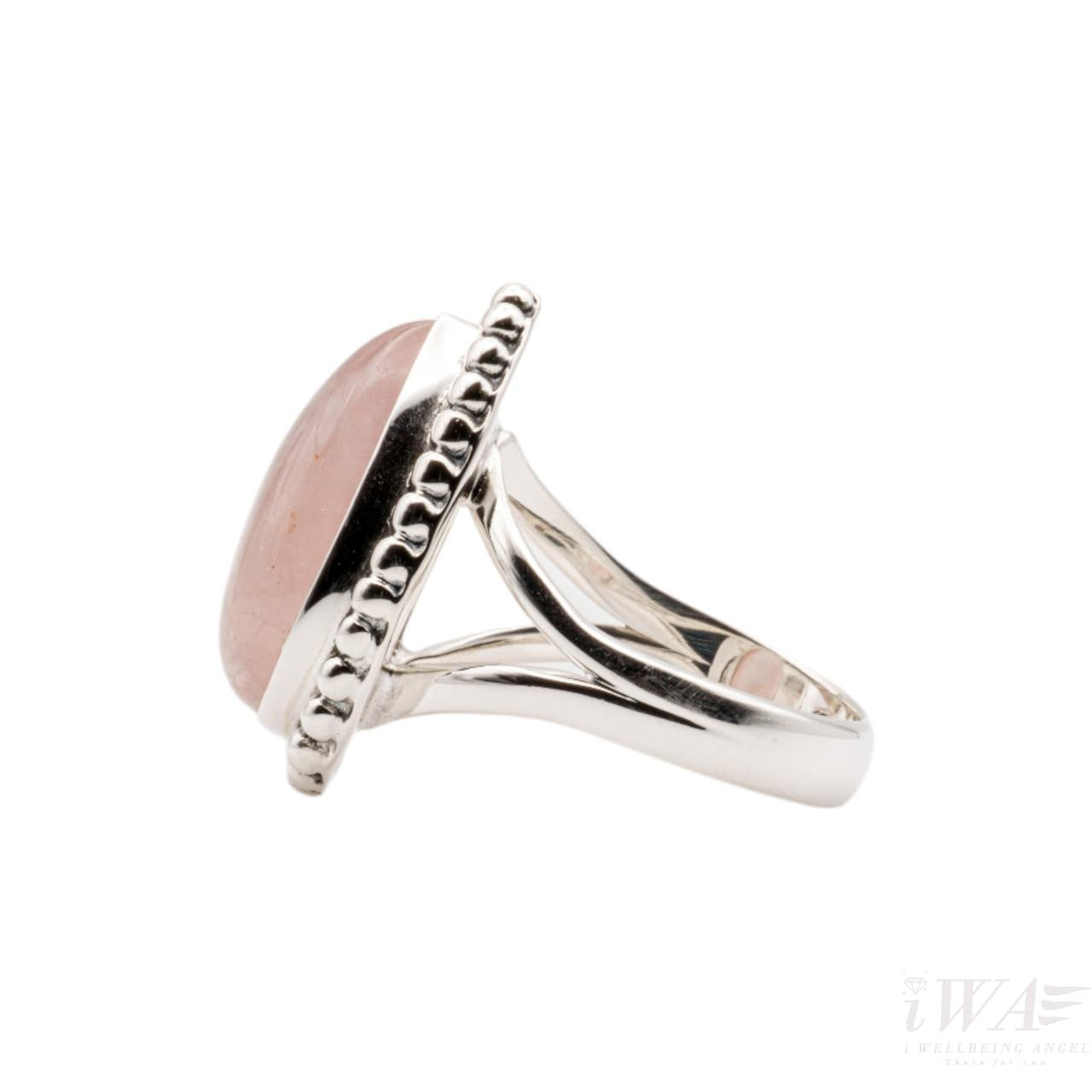 Rose Quartz Mélanger Ring Silver Jewellery