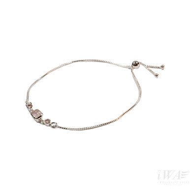 Rose Quartz Quinque Slider bracelet