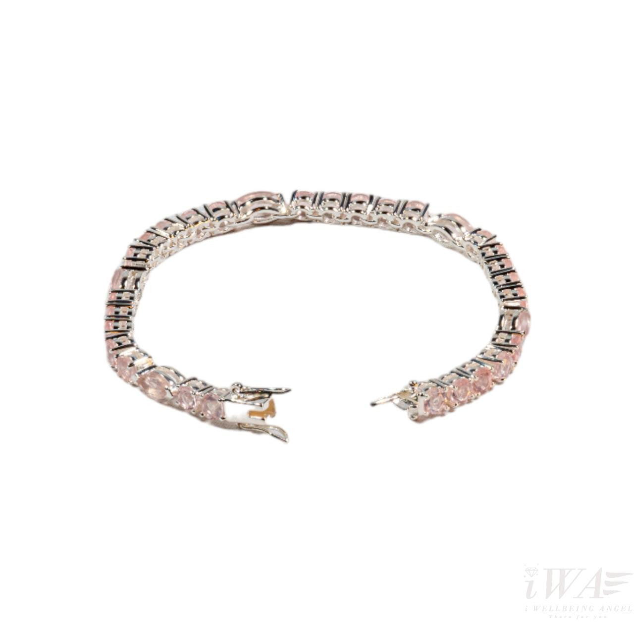 Rose Quartz Tennis gemstone bracelet