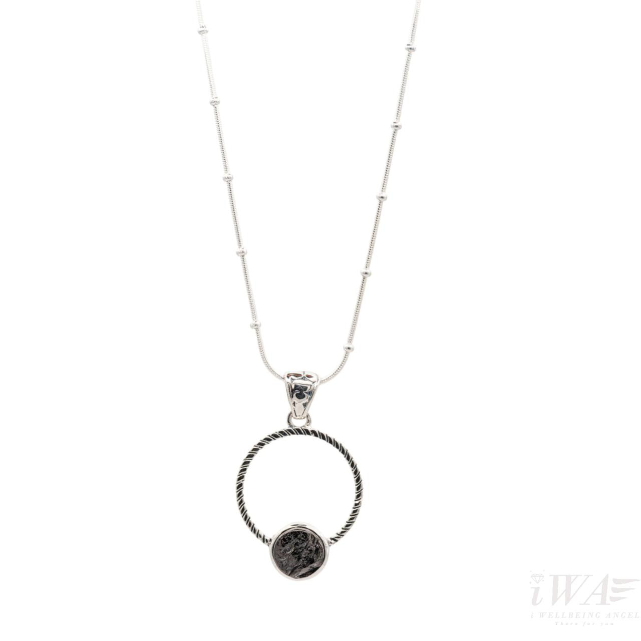 iWAs Shungite Pendant Circulus design Silver Jewellery