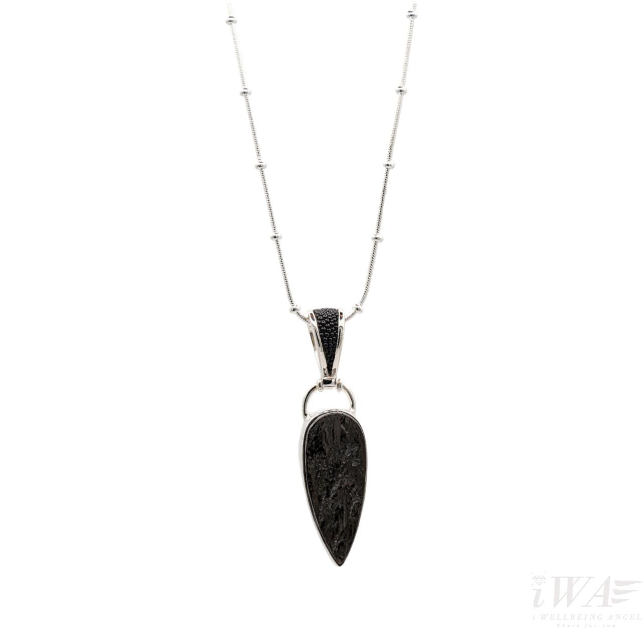 iWA's Shungite Pendant Silver Jewellery Drop Design