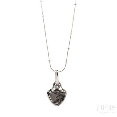 Shungite with Crystal Heart pendant