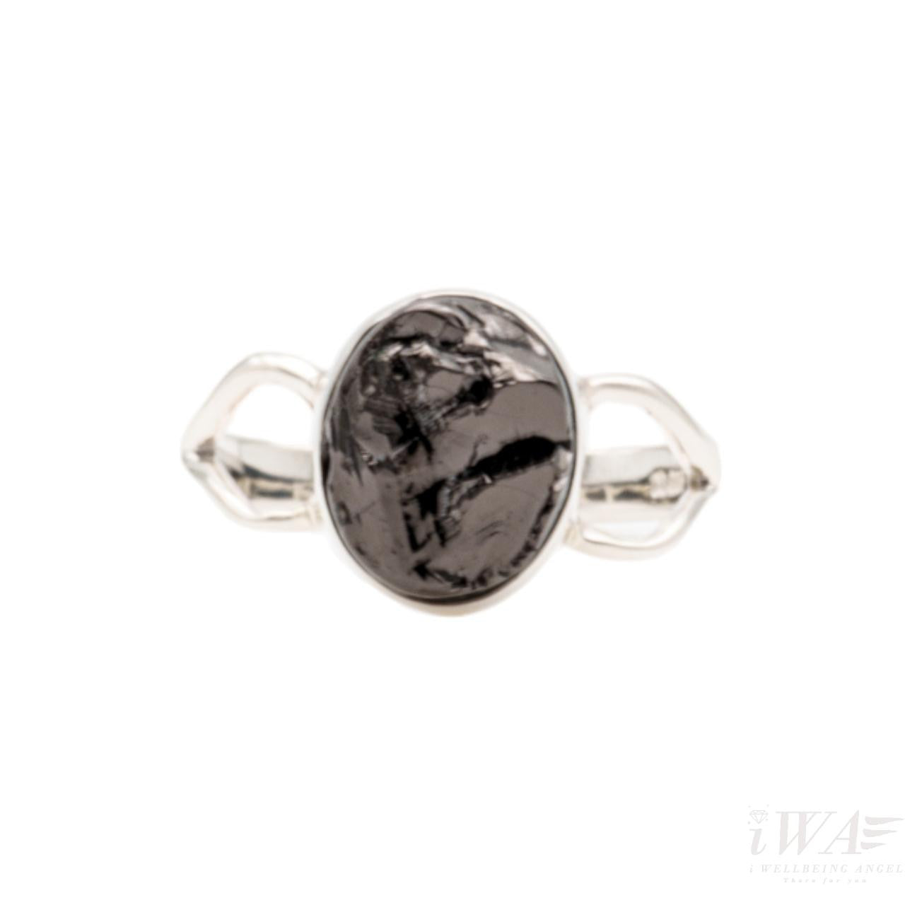 iWA's Shungite Ring Occulus Silver Jewellery front view