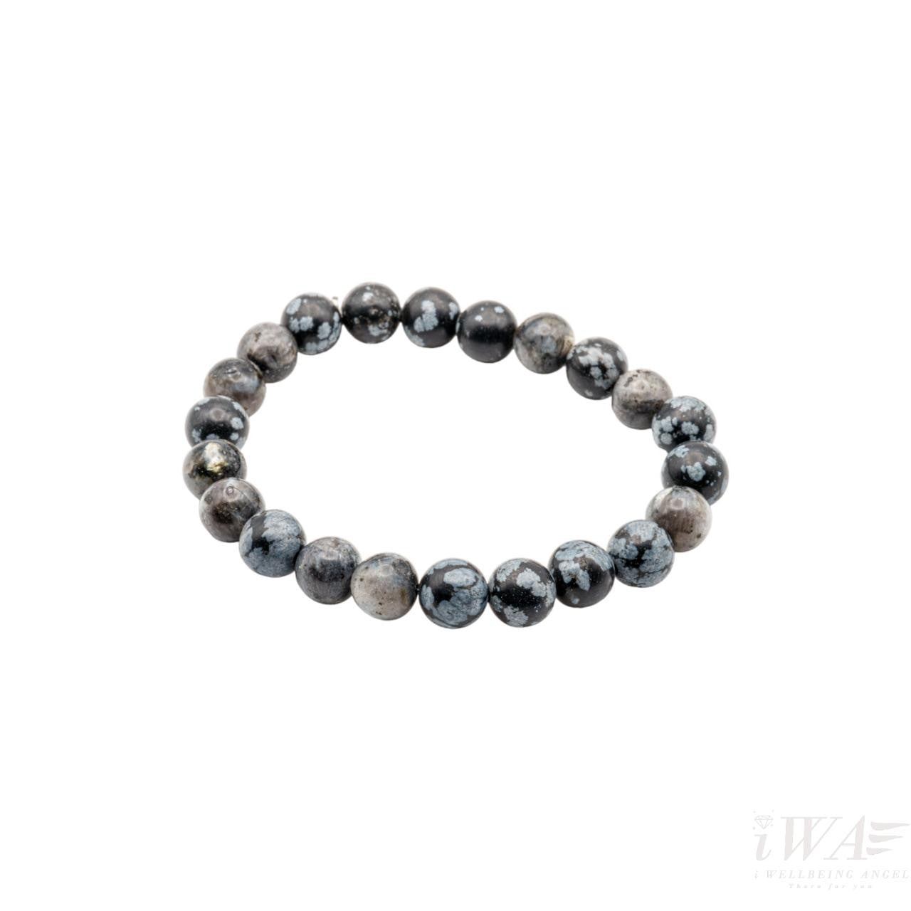 Snowflake Crystal Bracelet 8mm