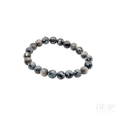 Snowflake Obsidian Crystal bracelet