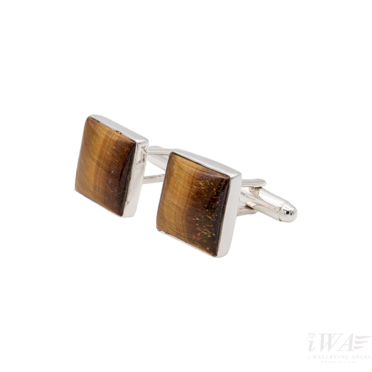 Tiger Eye Quadrata Cufflinks angle
