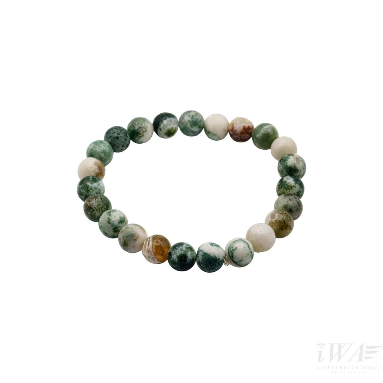 Tree Agate Crystal Bracelet 8mm