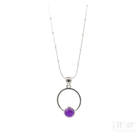Amethyst Circulus Pendant Silver Jewellery