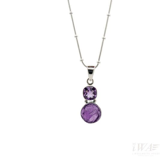 Amethyst Dangle pendant Silver Jewellery