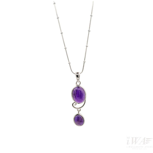 Amethyst Victoria Pendant Necklace Silver Jewellery