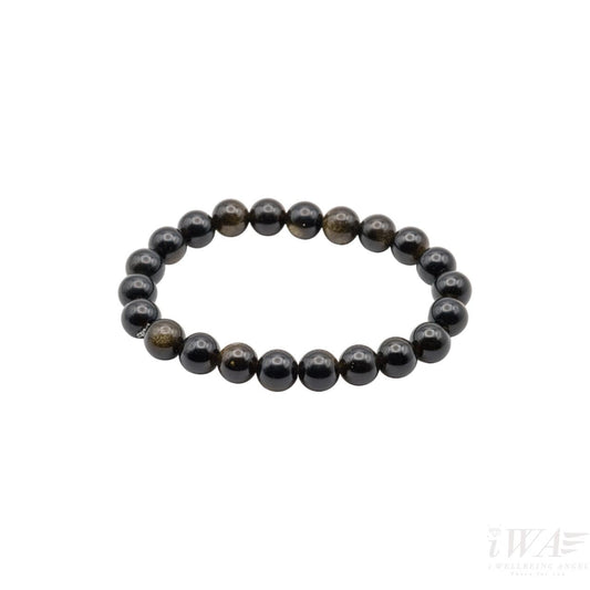 Golden Sheen Obsidian Crystal Bracelet 8mm