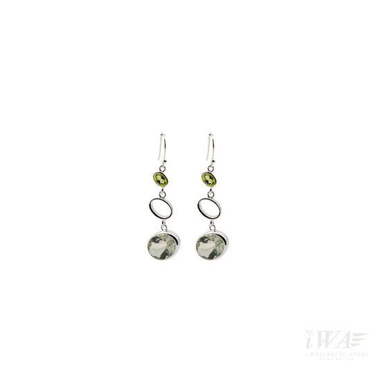 Green Amethyst Joy hook Earring Silver Jewellery