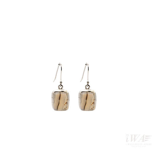 Montana Agate wire hook Earring Silver Jewellery