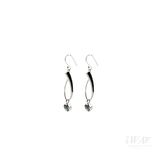 Mystic Quartz Harmony Hook Earring Silver Jewellery